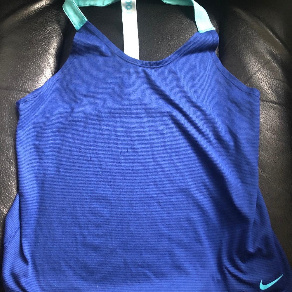 Nike Women's Dri-Fit™ Elastika Tank Top Royal Blue XS ( READ* Description!)
